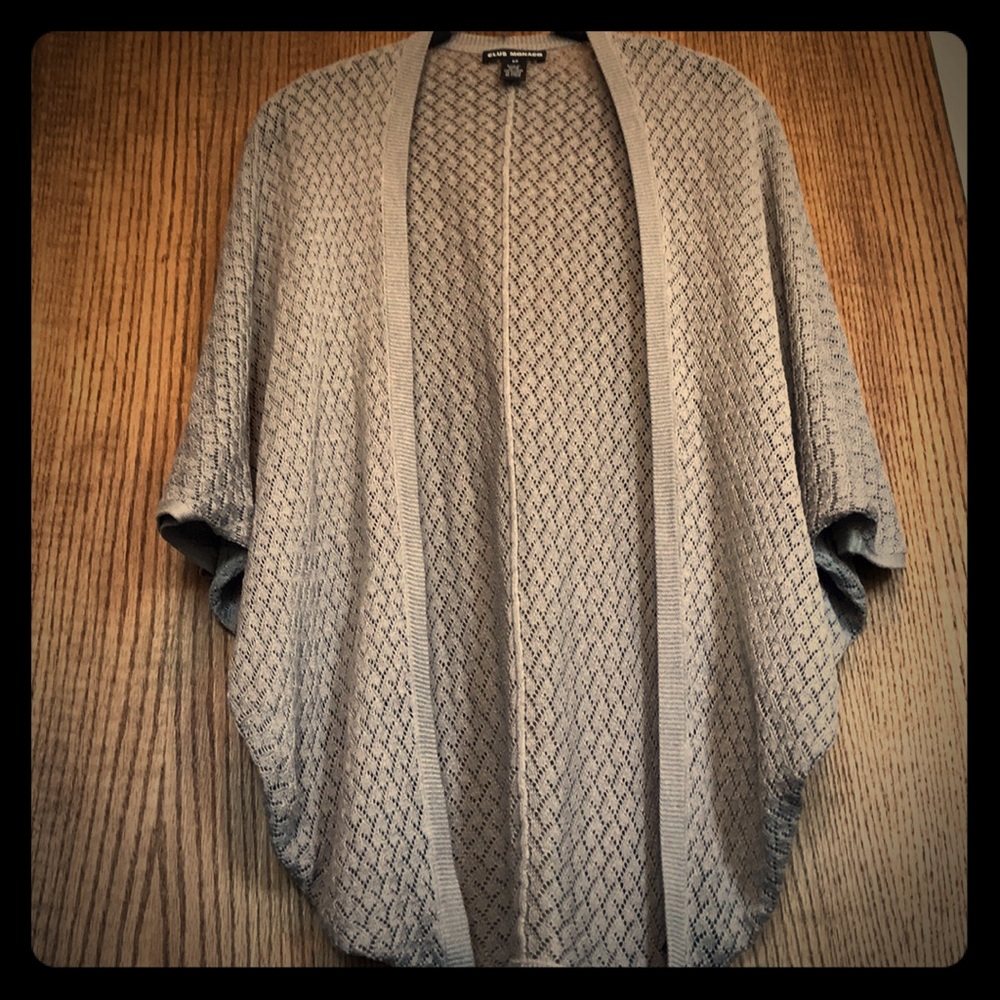Grey, cocoon-like shawl from Club Monaco. S